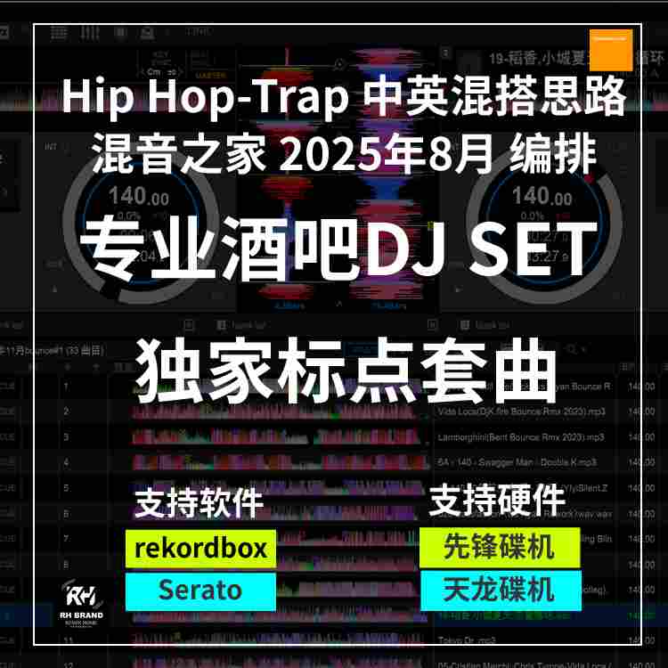混音之家 2025年8月编排 HIP HOP 60分钟 SET（31首）